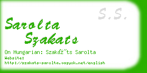 sarolta szakats business card